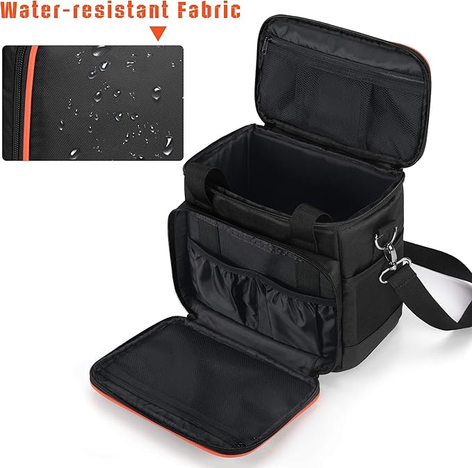 Trunab Travel Carrying Bag Compatible with Jackery Explorer160/240/300 Portable Power Station Storage Case with Waterproof Bottom and Front Pockets for Charging Cable and Accessories