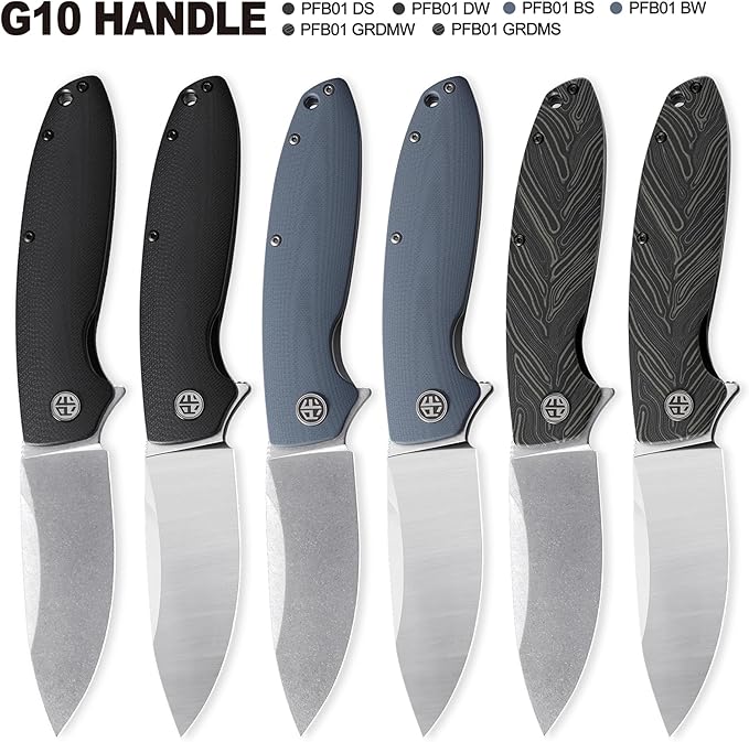 Petrified fish PFB01 Terra3.54 D2 Steel Blade G10 Handle Flipper Liner lock Folding knife (Black G10 Stonewashed)