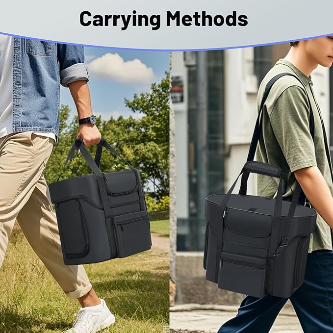 Compatible with ECOFLOW DELTA 2 Power Station Carry Bag Powerstation Water-resistant Bag with Adjustable Shoulder Strap Compatible with Ecoflow Delta 2 with Portable Opennings for Outside