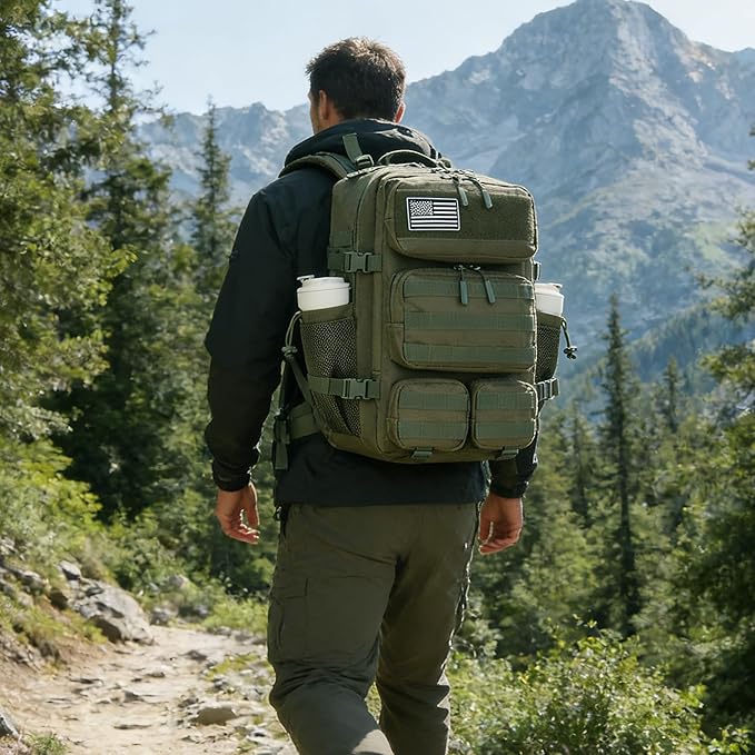 55L Tactical Backpack Heavy Duty Military Rucksack Molle Backpack 3 Day Assault Pack for Work Outdoors