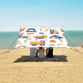 ALAZA Cute Carttoon Construction Cars Beach Tent Sun Shelter Portable Canopy Sunshade for Outdoor Camping Picnics Backyard Fun 10x9 ft