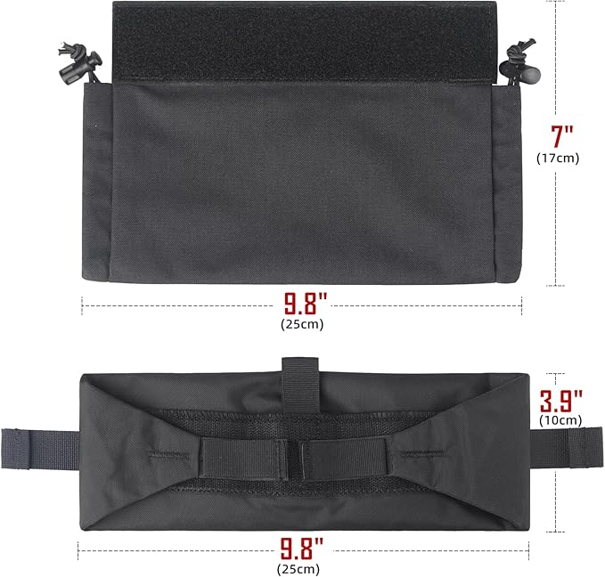 WYNEX Tactical Chest Rig Bag of Laser Cut Design Tactical First Aid Drop Dump Pouch MOLLE Chest Pouch Utility Recon Kit Bag Medical Trauma Roll Up Drop Pouch