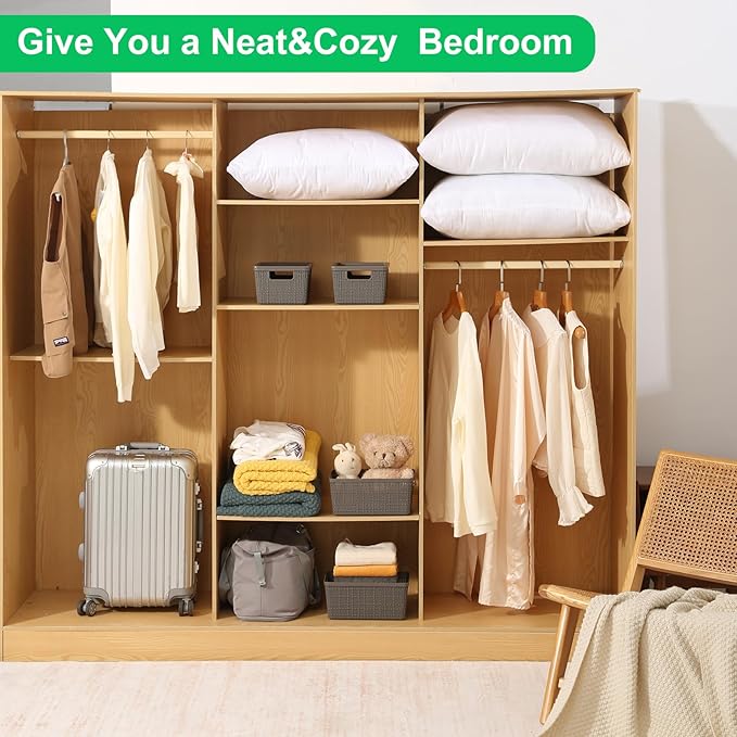 6 Pack Plastic Storage Baskets With LidsGrey Breathable Stackable Storage BinsSmall Storage Containersfor Organizing Storage Baskets on DesktopsClosetsPlayroomsClassroomsOffices