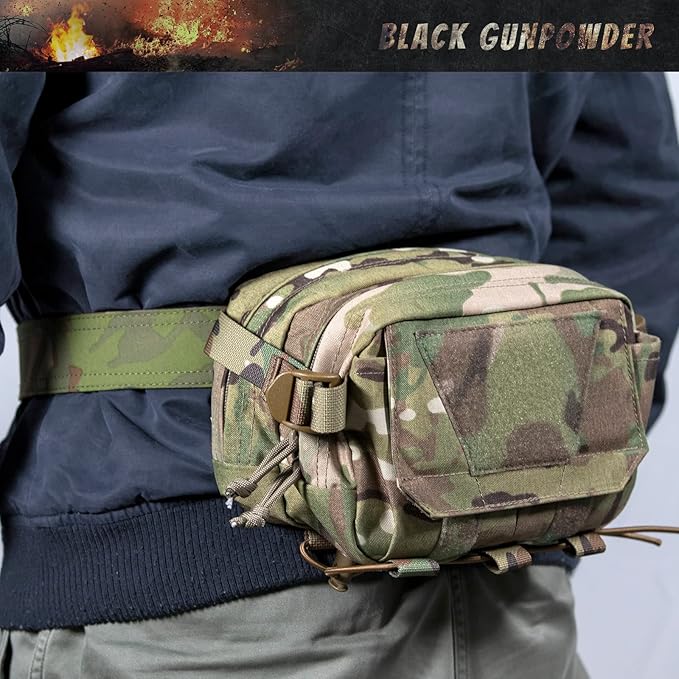 Tactical Molle Pouch Belt Hanging Waist Bag Tactical EDC Utility Gadget Gear Pouch 4L