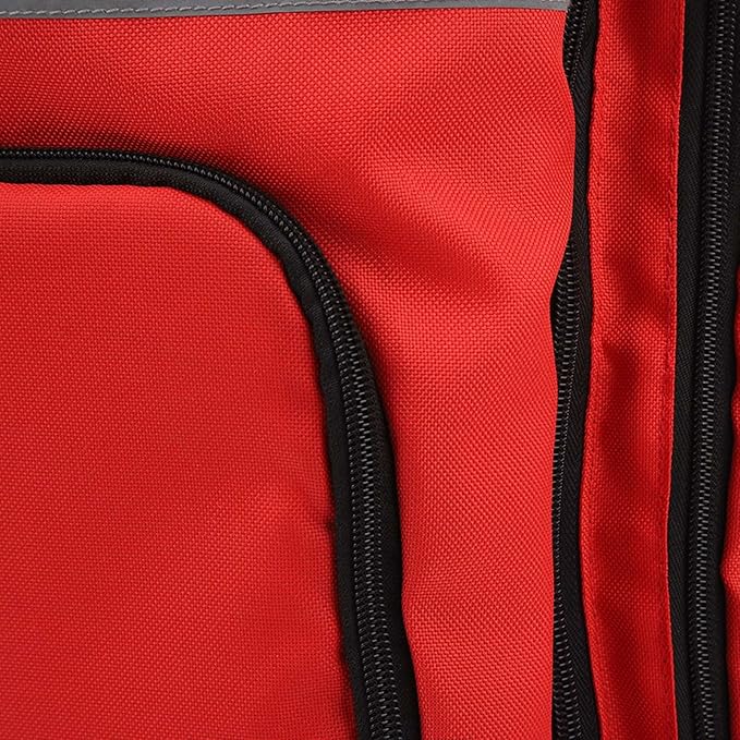 Red Firefighter Backpack Jump Bag Large Capacity Emergency Survival Gear Bag with Reflective Strip for Camping Hiking Sports