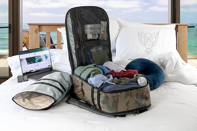 Xtreme Sight Line ~ Large Backpack ~ 16 Laptop Backpack with Removable Faraday Sleeve ~ Heavy-Duty Foam Padded &amp Multiple Large Compartments ~ 1000D Nylon/Spacer Mesh ~ MultiCam Camo