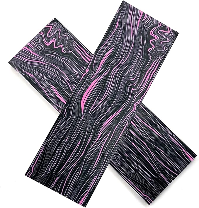 Black Purple Knife Handle Scales BlankCustomized Resin DIY Carving Decoration Material 2pcs(270x43x6mm2PCS)