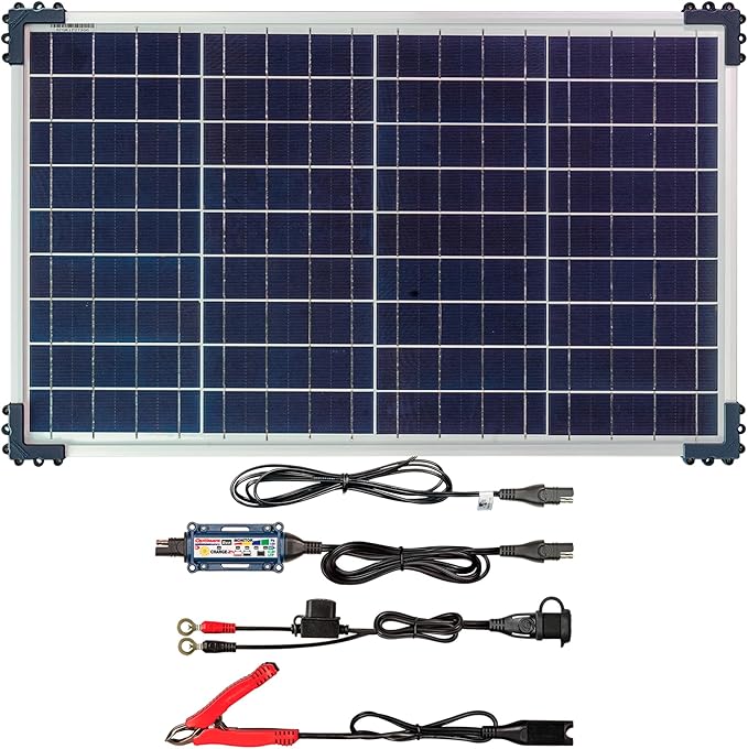 Optimate Solar Duo 40W TM522-D4 6-Step 12V / 12.8V 3.3A Weatherproof Solar Battery Saving Charger &amp maintainer