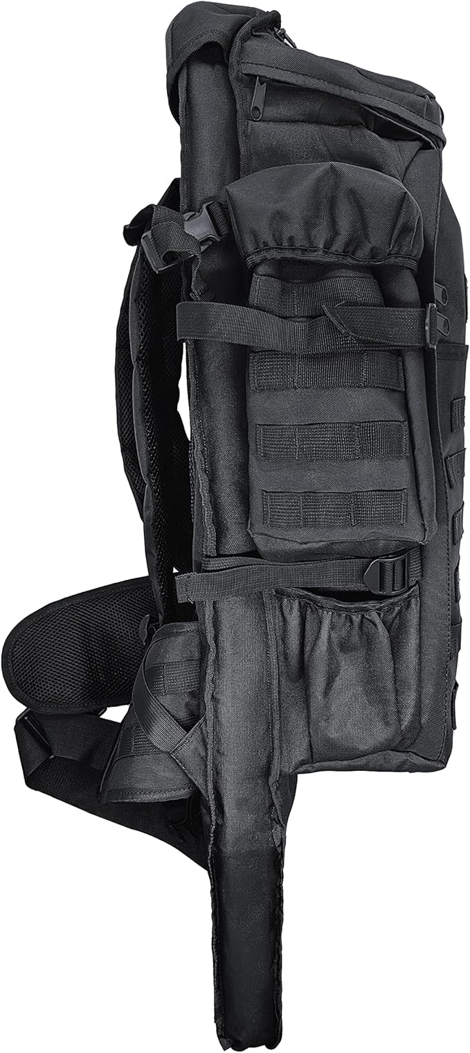 Silfrae Tactical Rifle Backpack Long Rifle Bag Molle Military Backpack for Trekking Hunting Camping