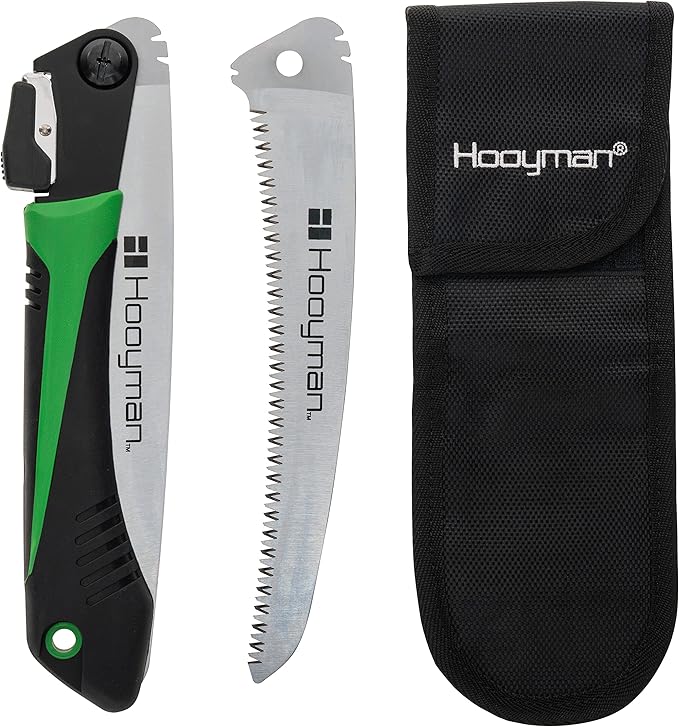 Hooyman MegaBite Handsaw and Hunter’s Combo Bone Saw with Heavy Duty Construction High Carbon Steel Blade Impulse Hardened Teeth and Ergonomic Over-Molded Handle for Camping Hunting and Outdoors