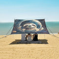 ALAZA Cute Sloth Starry Space Beach Tent Sun Shelter Portable Canopy Sunshade for Outdoor Camping Picnics Backyard Fun 10x9 ft