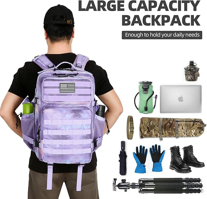 Military Tactical Assault Backpack - 45L 3 Day Assault Pack with MOLLE Waterproof Rucksack