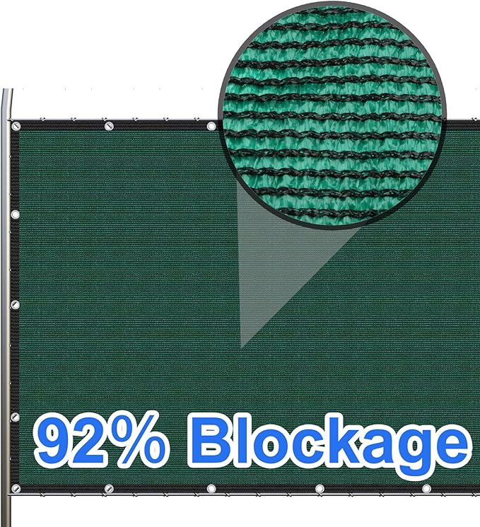 Green 5' x 52' Fence Privacy Screen Commercial Outdoor Backyard Shade Windscreen Mesh Fabric