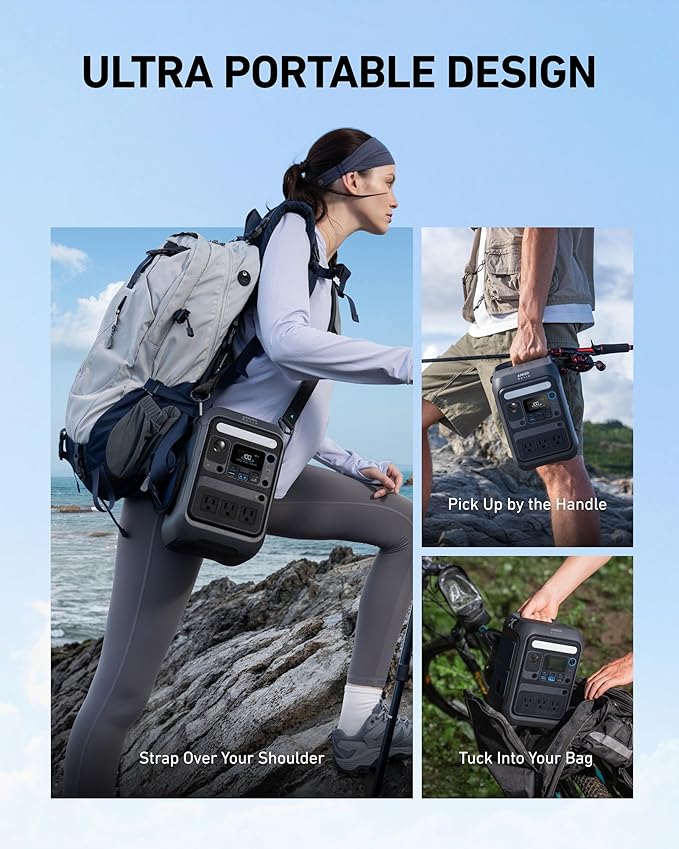 Anker SOLIX C200X Portable Power Station with 60W Solar Panel 230.4Wh LiFePO4 Battery 300W (600W Surge) Solar Generator 140W Two-Way Fast Charging For Outdoor Camping Traveling and Emergencies