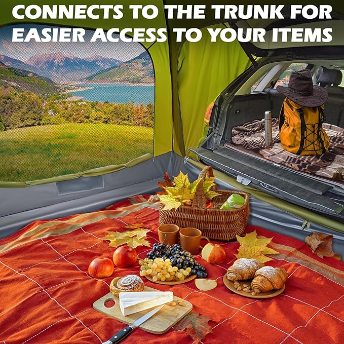 WildFinder SUV Tent Rectangle Car Tent for Family Waterproof &amp Windproof for Car Camping Large Camping Tents with Storage Bag SUV Van Jeep