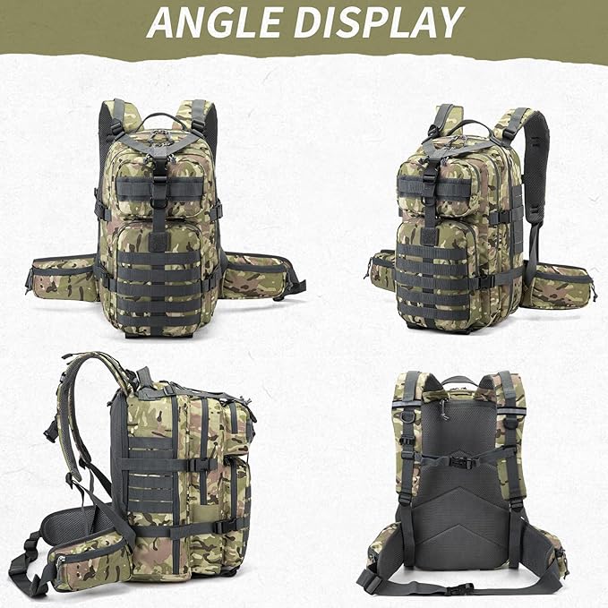 Camo hunting backpacksmall tactical backpack military backpack for men camping backpack 3-day bag(Camouflage)