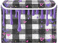Storage Bins With Lid Stackable Fabric Closet Organizer Clothing Storage Large Boxes For Closet Shelves Bedroom Ice Cream Melting Checkered Hearts