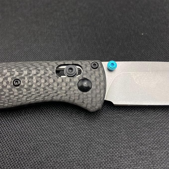 HUAAO EDC Knife with 8Cr13MoV Blade Carbon Fiber Handle Folding Pocket Knife with Belt Clip for Camping