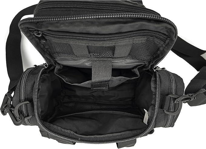 Compact Range Shooting Hunting Hiking Tactical Bag Military MOLLE Waist Shoulder Strap Pack Gear Pistol Handguns Gun Ammo