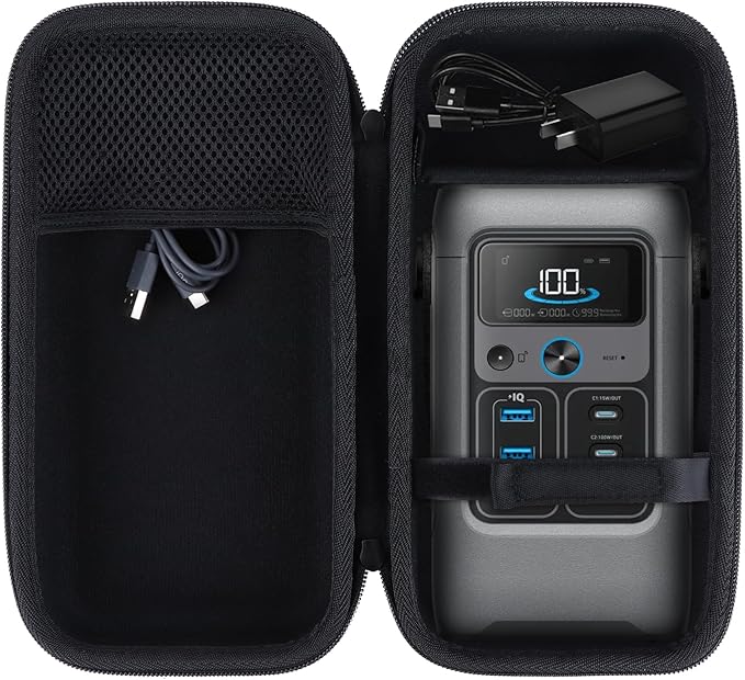 Case Compatible with Anker SOLIX C200 DC Power Bank Station 192Wh Portable Power Station LiFePO4 Battery 200W Solar Generator