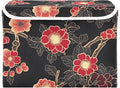 Storage Cube with Lid Chinese Flowers Print 16.5×12.6×11.8 IN 1 Pack Collapsible Large Capacity Foldable Storage Basket Bin Organizer