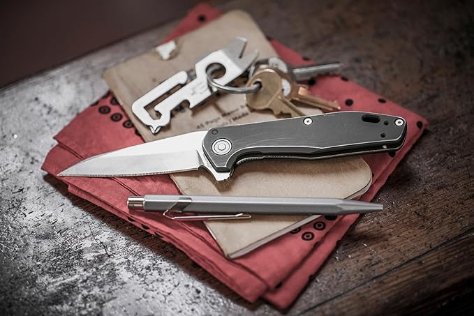Gerber Gear Fastball - Slim Lightweight Folding Knife with Lock Release - Pocket Knife with 3-Position Clip - EDC Gear - 3 - Made in USA - Urban Grey