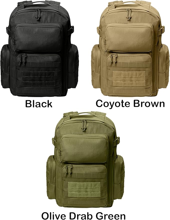 Personalized Tactical Backpack Range Bag Loop Panel for Badges and Patches Military Bag Monogrammed Name Black