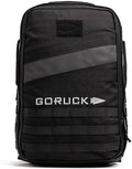 GORUCK Rucker 4.0 20L Black with White Embroidery - Purpose Built Rucking Backpack Military Weight Training Rucksack w/Ruck Plate Pocket and Extra Padded Straps