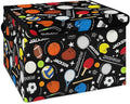 Sport Basketball Soccer Custom Storage Bins with Lid Foldable Fabric Personalized Storage Basket Box with Handle Storage Organizer Container for Home Bedroom Closet