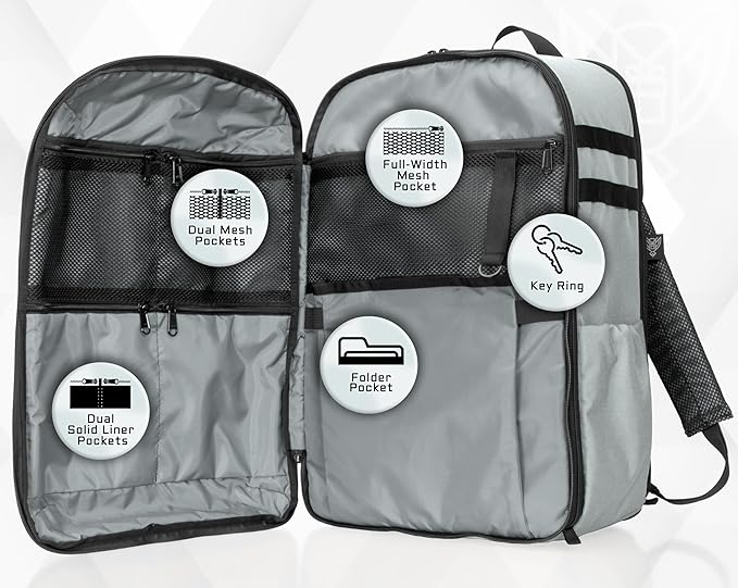 Xtreme Sight Line ~ Large Backpack ~ 16 Laptop Backpack with Removable Faraday Sleeve ~ Heavy-Duty Foam Padded &amp Multiple Large Compartments ~ 1000D Nylon/Spacer Mesh ~ Silver