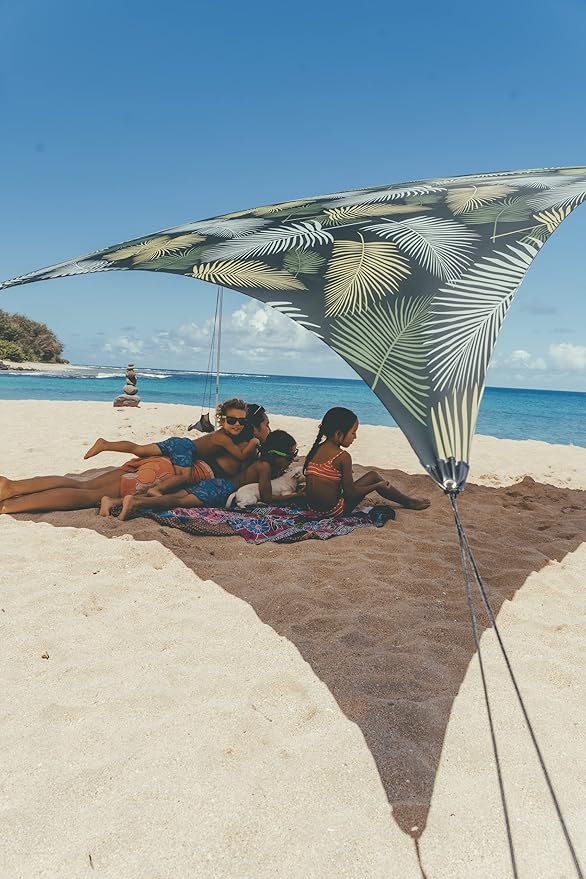 Neso Grande Portable Beach Tent Sun Shelter - Lightweight Beach Shade Canopy - Easy Setup for Family Outings - Patented Reinforced Corners - UPF 50+ Sun Protection