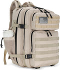 Lovelinks21 45L Tactical Assault Backpack 3 day assault pack with Molle Waterproof backpack Rucksack for Tactical Backpacks (Light Khaki)