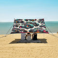 ALAZA Monster Trucks Graffiti Beach Tent Sun Shelter UPF50+ Protection Beach Shade Canopy w/ 4 Sandbags for Outdoor Camping Fishing Backyard Fun Picnic 10x9 ft