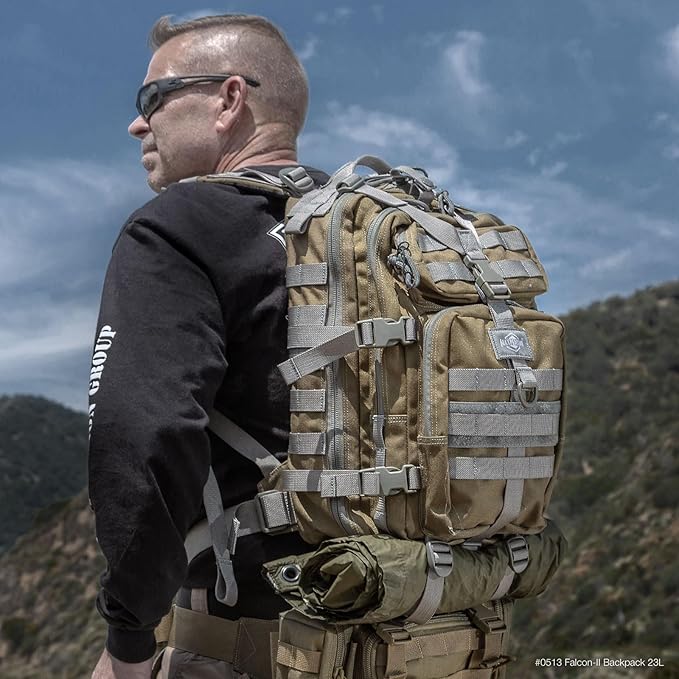 MAXPEDITION Falcon-II Backpack 23L Tactical Backpack Survival Pack Bug Out Bag MOLLE Go Bag for EDC 0513