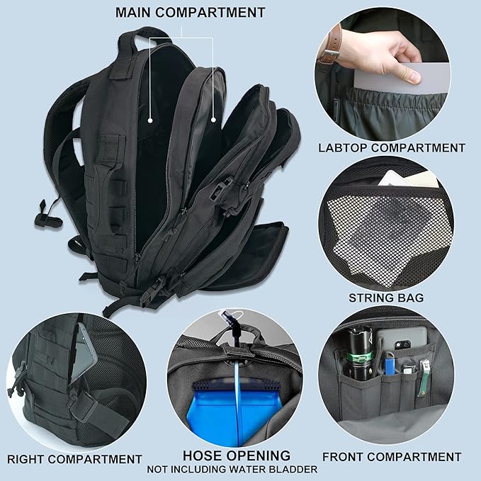 APRILBAY 3-Day Tactical Backpack - Classic Style Durable 600D Oxford Fabric Fully Functional Military Backpack