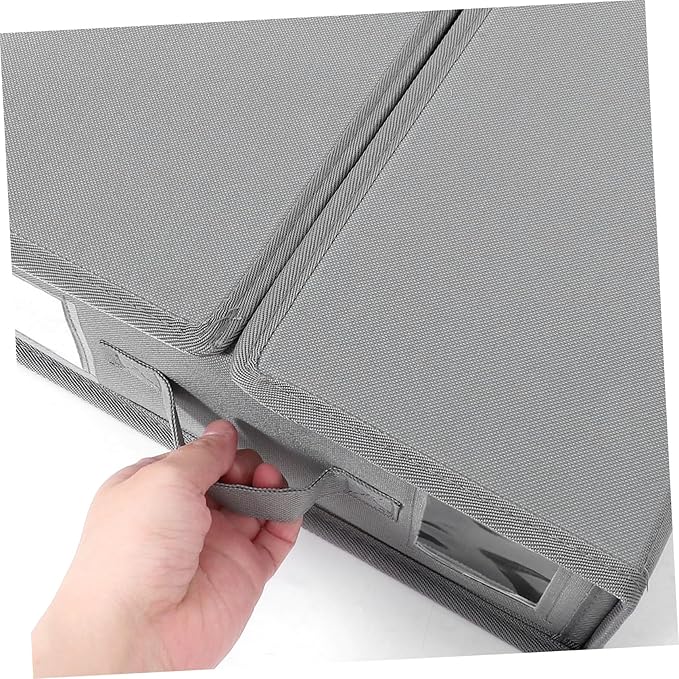 Luxshiny Bedding Sheet Blanket Storage Bin Multipurpose Foldable Organizer Window Easy Access to Your Items Wardrobe Closet