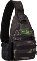 HUNTVP Small Tactical Sling Chest Pack Bag Molle Daypack Backpack Military Crossbody (Type2-Camo)