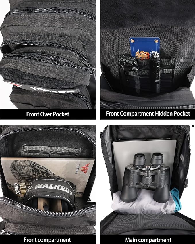 BOMTURN for Mens Tactical Backpack Military Backpacks 27L Small Army Survival Backpacks Small Waterproof Bug out Bag