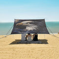 ALAZA Eagles Starry Night Nebula Beach Tent Sun Shelter Portable Canopy Sunshade for Outdoor Camping Picnics Backyard Fun 10x9 ft