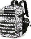 Lovelinks21 25L Tactical Backpack Military Tactical Backpack for Men and Women Small Assault Pack Outdoor Travel Hiking Camping Rucksack with Molle Webbing (White Leopard)