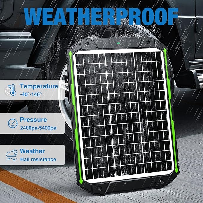 Sun Energise 25W 12V Solar Powered Battery Charger &amp Maintainer Built-in Smart MPPT Charge Controller Waterproof 25 Watt 12 Volt Solar Panel Trickle Charging Kits for Car Auto Boat RV Marine Tra