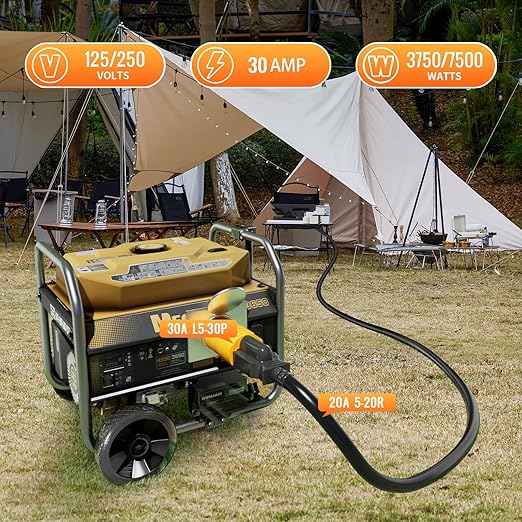 MECMO Shore Power NEMA L5-30P to 5-15/20R RV Generator Adapter Marine 30 Amp to 110 15 Amp Household Regular Connector 30A 125V 3 Prong Twist Lock Locking Male L5-30 to 5-15R 5-20R Female Cord