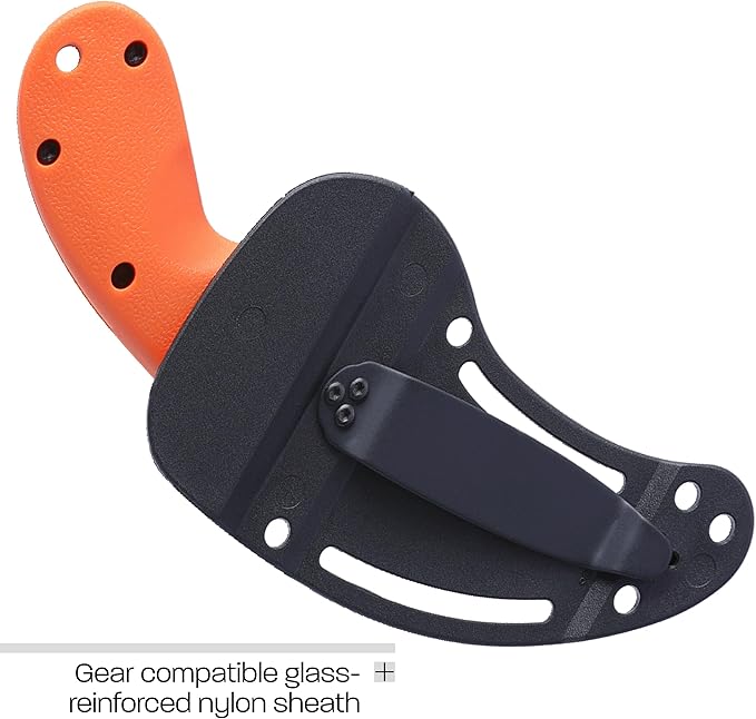 CRKT Bear Claw Emergency Rescue Fixed Blade Knife with Sheath: Hawkbill with AUS 8 Steel Blade Glass-Reinforced Nylon Handle 2511ER