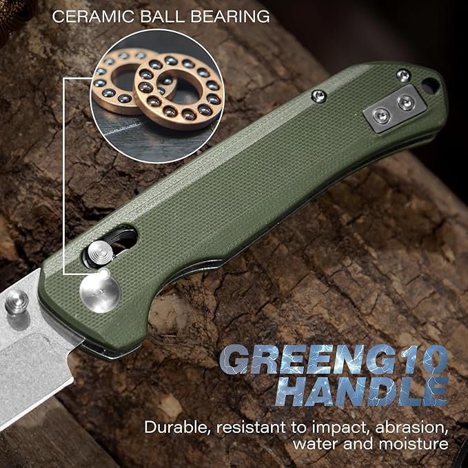 Dispatch Axis Lock Pocket Knife with Full Tang Fixed Blade Knife