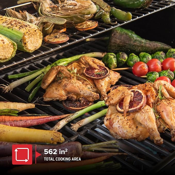 Nexgrill 4-Burner Propane Gas Grill with Side Burner 52000BTUs 562 SQ. In. Cooking Space BBQ Grill with Stainless Steel Lid &amp Control Panel for Outdoor Cooking Patios and More - 720-0925PA
