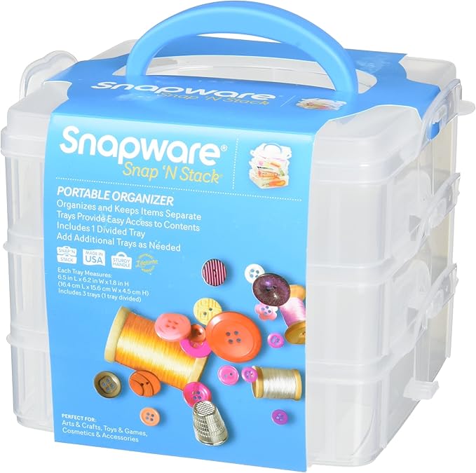 Snapware Snap 'N Stack Portable Organizer (6-Inches by 6-Inches BPA Free Plastic)