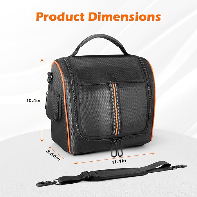 Portable Power Station Bag Compatible with Jackery Explorer 500 Generator Storage Bag with Handle Back Cable Pocket &amp Adjustable Strap for Outdoor Camping and Emergency Backup