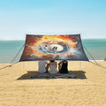 ALAZA Number Eight Billiard Ball Spirits Fire Water Beach Tent Sun Shelter Portable Canopy Sunshade for Outdoor Camping Picnics Backyard Fun 10x9 ft