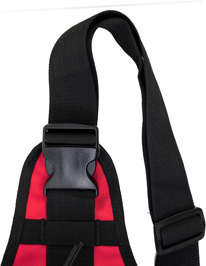 LINE2design First Aid Sling Backpack - Tactical EMS &amp Outdoor Rescue Bag - Red