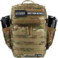 WOLFpak 35L Athletic Gym Backpack - Durable 1000D Waterproof Oxford Material with MOLLE Webbing Laptop Pocket &amp Dual Cup Holders Durable Fitness/Travel/Military Daypack (OCP Camo)